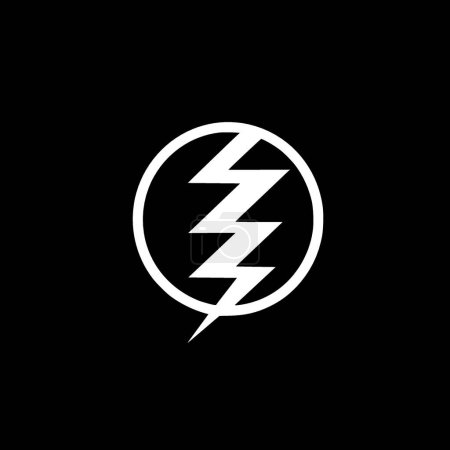 Ilustración de Electricidad - logotipo minimalista y plano - ilustración vectorial - Imagen libre de derechos