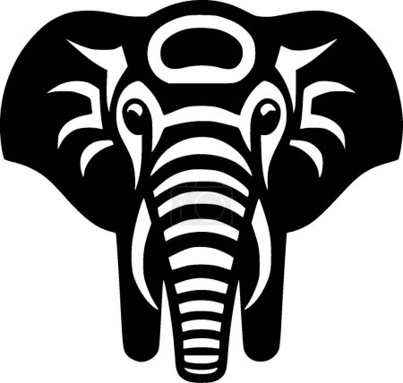 Elephant - minimalist and simple silhouette - vector illustration