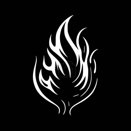 Fire - minimalist and simple silhouette - vector illustration