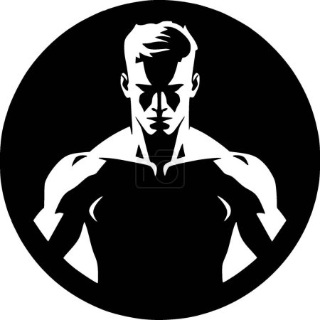 Gym - black and white isolated icon - vector illustration