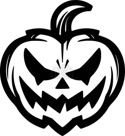 Halloween - minimalist and simple silhouette - vector illustration