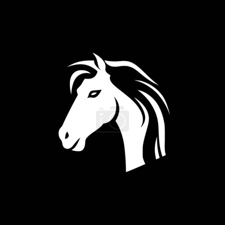 Pferd - minimalistisches und flaches Logo - Vektorillustration