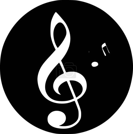 Music note - minimalist and simple silhouette - vector illustration