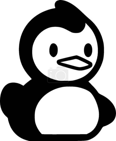 Toy Duck - minimalistisches und flaches Logo - Vektorillustration