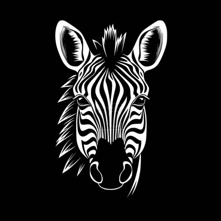 Illustration for Zebra - minimalist and flat logo - vector illustration - Royalty Free Image