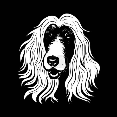 Afghanischer Hund - minimalistisches und flaches Logo - Vektorillustration