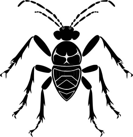 Ant - minimalistisches und flaches Logo - Vektorillustration