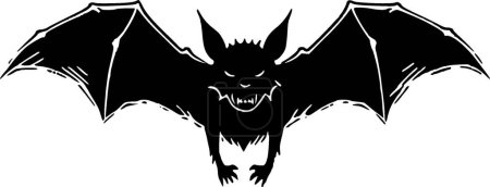 Ilustración de Murciélago - logo minimalista y plano - ilustración vectorial - Imagen libre de derechos