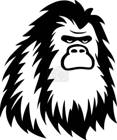 Bigfoot - silueta minimalista y simple - ilustración vectorial