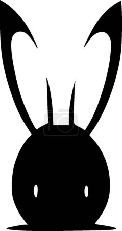 Bunny ears - minimalist and flat logo - vector illustration