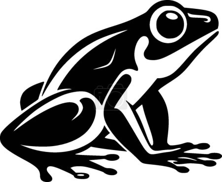 Frog - minimalist and simple silhouette - vector illustration