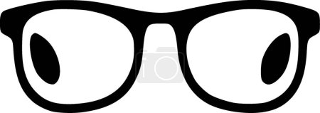 Gafas - icono aislado en blanco y negro - ilustración vectorial