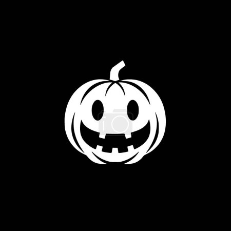 Illustration for Halloween - black and white vector illustration - Royalty Free Image