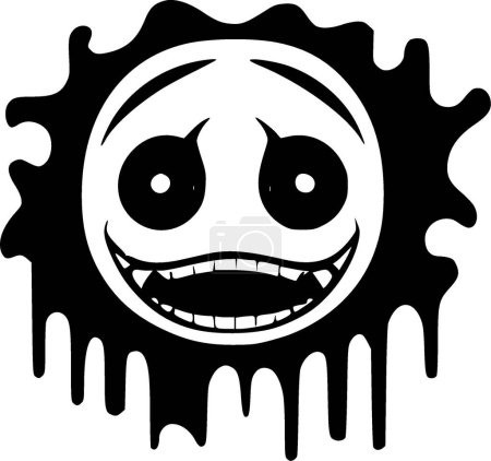 Horror - minimalist and flat logo - vector illustration