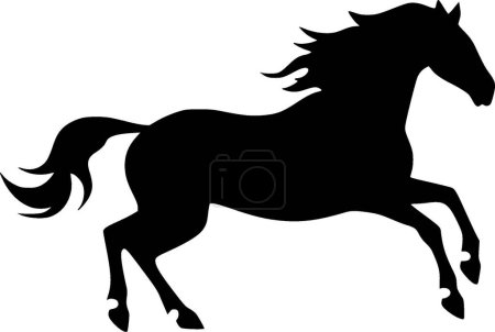 Pferd - minimalistische und einfache Silhouette - Vektorillustration
