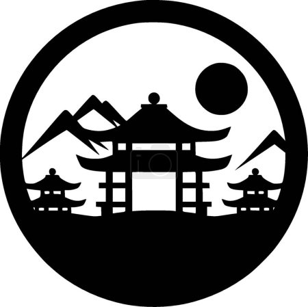 Japan - minimalistisches und flaches Logo - Vektorillustration