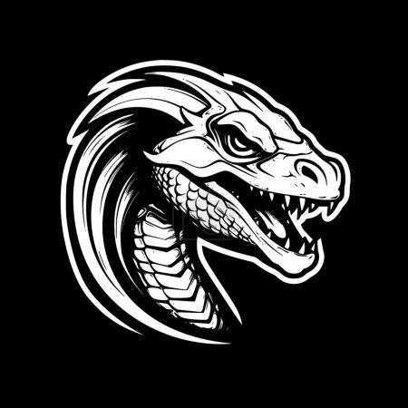 Dragón Komodo - logo minimalista y plano - ilustración vectorial