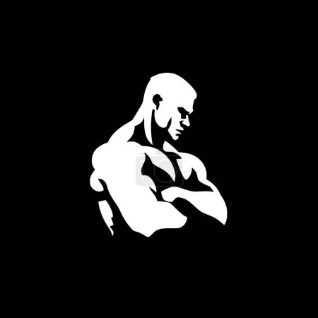 Muscle - minimalist and flat logo - vector illustration