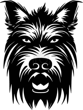 Terrier escocés - logo minimalista y plano - ilustración vectorial