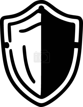 Shield - minimalist and flat logo - vector illustration
