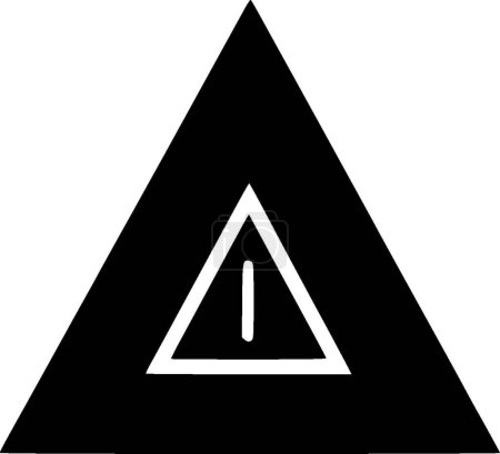 Ilustración de Triángulo - logo minimalista y plano - ilustración vectorial - Imagen libre de derechos