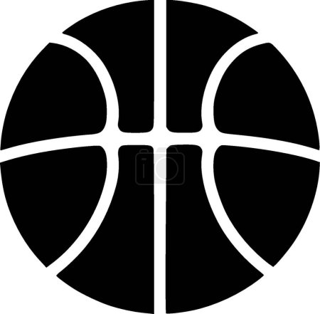 Téléchargez les illustrations : Basketball - logo minimaliste et plat - illustration vectorielle - en licence libre de droit