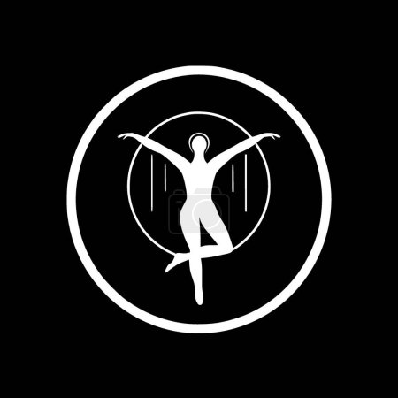 Gymnastique - logo minimaliste et plat - illustration vectorielle