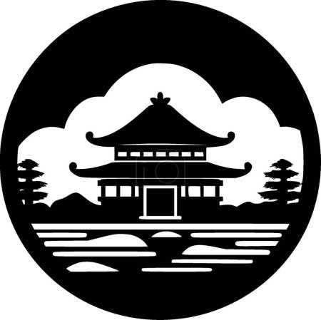 Japón - logo minimalista y plano - ilustración vectorial