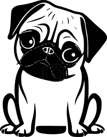 Pug - logo vectoriel de haute qualité - illustration vectorielle idéale pour t-shirt graphique