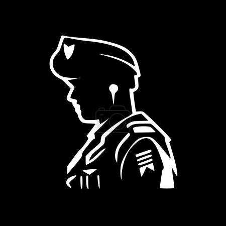 Illustration for Army - minimalist and simple silhouette - vector illustration - Royalty Free Image