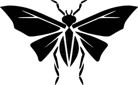 Escarabajo - logo minimalista y plano - ilustración vectorial