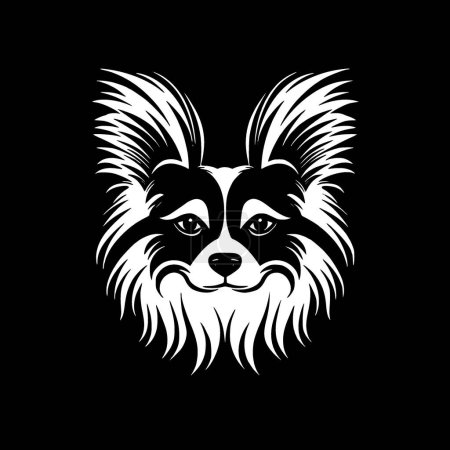 Papillon Hund - hochwertiges Vektor Logo - Vektor Illustration ideal für T-Shirt Grafik