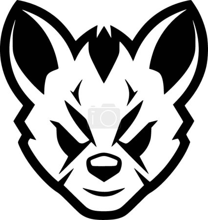 Rabbit - black and white isolated icon - vector illustration