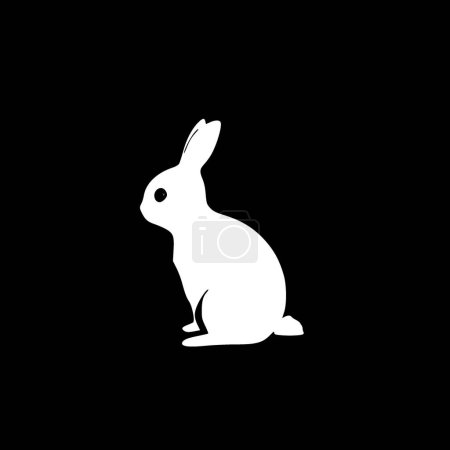 Conejo - logo minimalista y plano - ilustración vectorial