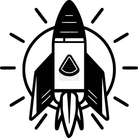 Cohete - logotipo vectorial de alta calidad - ilustración vectorial ideal para el gráfico de la camiseta