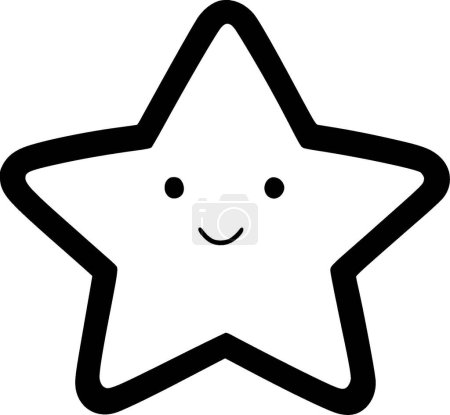 Illustration for Star - minimalist and flat logo - vector illustration - Royalty Free Image