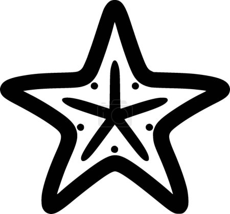 Starfish - minimalist and flat logo - vector illustration