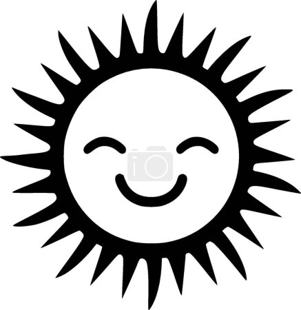 Illustration for Sun - minimalist and simple silhouette - vector illustration - Royalty Free Image