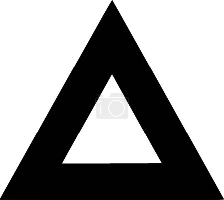 Triangle - logo minimaliste et plat - illustration vectorielle