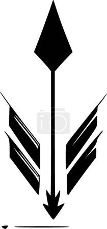 Flèches - icône isolée en noir et blanc - illustration vectorielle