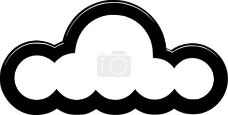 Cloud - minimalist and simple silhouette - vector illustration