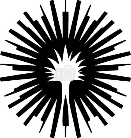 Explosion - minimalistisches und flaches Logo - Vektorillustration