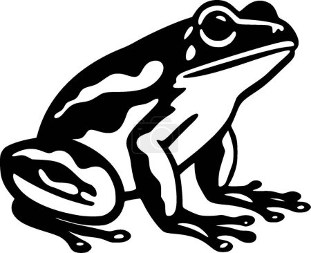 Frosch - schwarz-weiße Vektorillustration