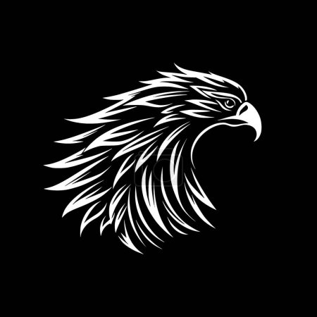 Hippogriff - illustration vectorielle en noir et blanc