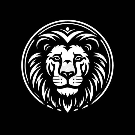 Löwenbaby - minimalistisches und flaches Logo - Vektorillustration