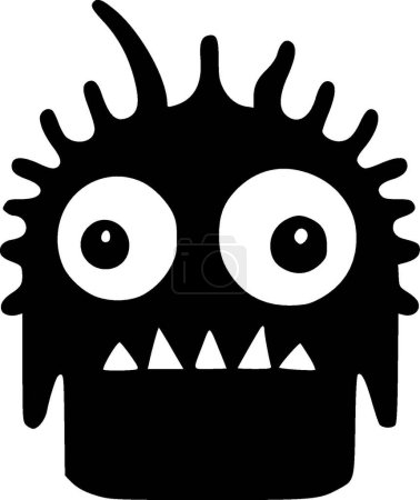 Monster - minimalist and flat logo - vector illustration