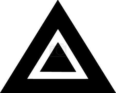 Dreieck - minimalistisches und flaches Logo - Vektorillustration