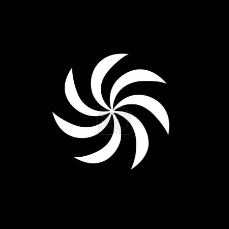 Wind spinner - minimalist and flat logo - vector illustration