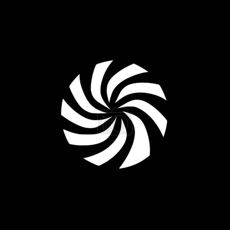 Ventilateur - icône isolée en noir et blanc - illustration vectorielle