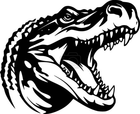 Alligator - silhouette minimaliste et simple - illustration vectorielle
